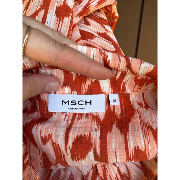 MSCH Moss Copenhagen Orlena Ladonna Printed Button Down Blouse - M - Picture 7 of 9